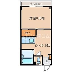 田代ハイツ 1DKの間取図画像