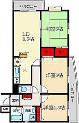 ジュネス春日 3LDKの間取図画像