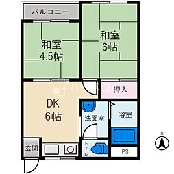 イズミビル 2DKの間取図画像