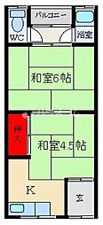 西辻文化 2Kの間取図画像