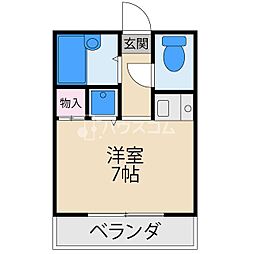 ジュネスファイブ ワンルームの間取図画像