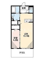 アンジェリック寝屋川 1LDKの間取図画像