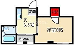 木村マンション第2 1DKの間取図画像