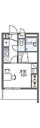 レオパレス池田 1Kの間取図画像
