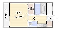 コモ・エルニド 1Kの間取図画像