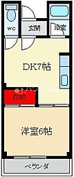 藤村ハイツ 1DKの間取図画像