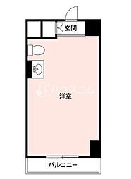 エクセレント忍ケ丘 ワンルームの間取図画像