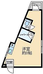 やなぎやマンション ワンルームの間取図画像