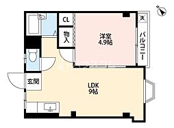 ペントハウス11 1LDKの間取図画像