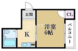 シャトウ・マ・メール 1Kの間取図画像