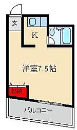 プレアール大和田 ワンルームの間取図画像