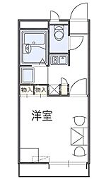 レオパレスアベニュー 1Kの間取図画像