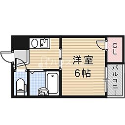 クワイエット香里 1Kの間取図画像