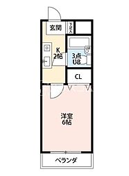 ドリーム萱島 1Kの間取図画像