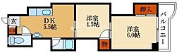千功ハイツ 2DKの間取図画像