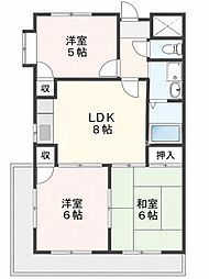 メゾンローゼ 3LDKの間取図画像