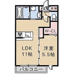 レブエスペランス 1LDKの間取図画像