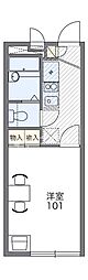 レオパレス田井町 1Kの間取図画像