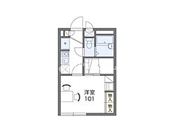 レオパレス香里園 1Kの間取図画像