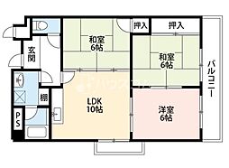 マンショングランメール 3LDKの間取図画像