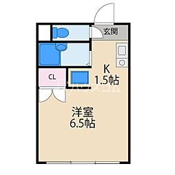 パナコスモ三木 1Kの間取図画像
