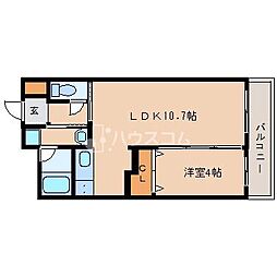 PRESTANCE香里 1LDKの間取図画像