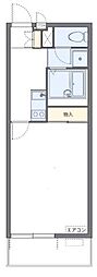 レオネクストインパル6 1Kの間取図画像