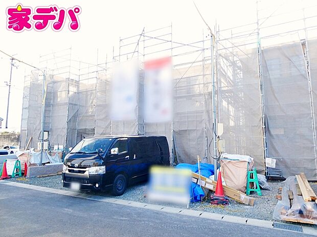 【5号棟】上棟しました！ ・長期優良住宅 ・4LDK ・LDK20.13帖 ・全居室収納完備 ・ランドリールーム完備 ・リビング収納 ・並列駐車場3台可