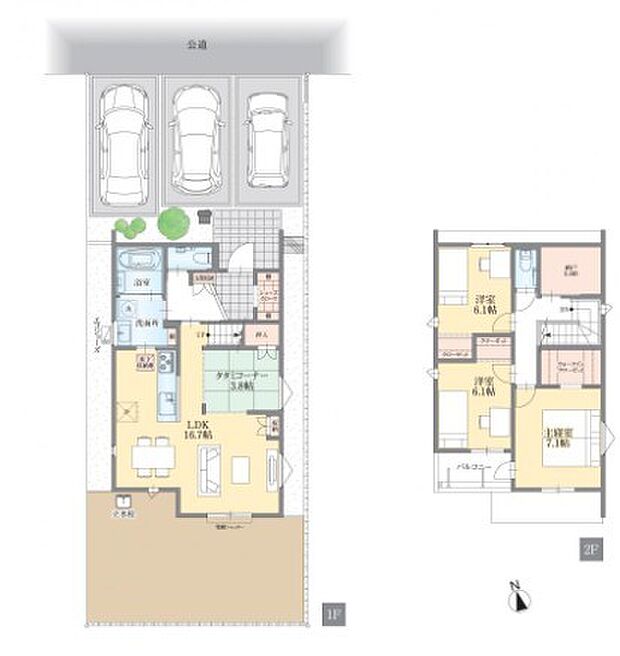 3SLDK+畳コーナー3.8帖