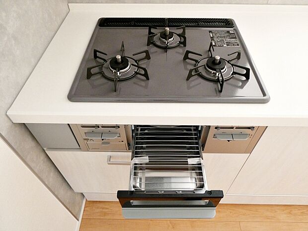 お料理はかどる三口ガスコンロ!