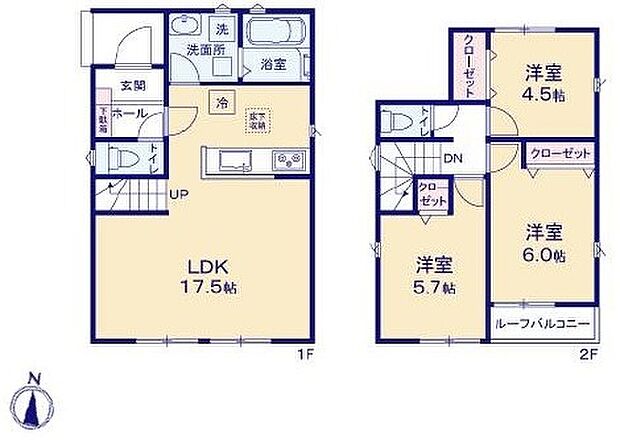3LDK※図面と現況に相違ある場合には現況優先とします。