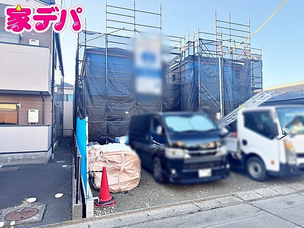 上棟しました。ご見学希望のお客様につきましては同型同仕様の物件にご案内いたします