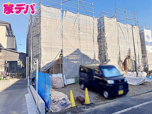 上棟しました。ご見学希望のお客様につきましては同型同仕様の物件にご案内いたします