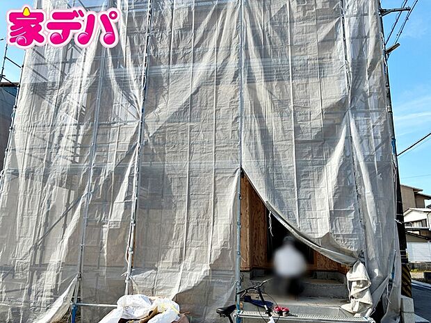 上棟しました。ご見学希望のお客様につきましては同型同仕様の物件にご案内いたします