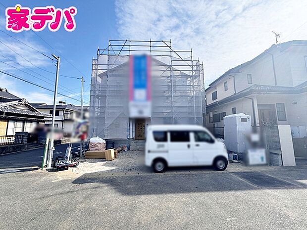 上棟しました。ご見学希望のお客様につきましては同型同仕様の物件にご案内いたします