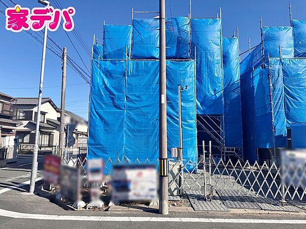 上棟しました。ご見学希望のお客様につきましては同型同仕様の物件にご案内いたします