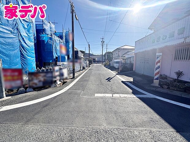 前面道路：南西側約●ｍ幅