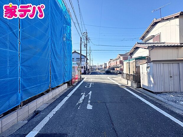 前面道路：北西側約●ｍ幅