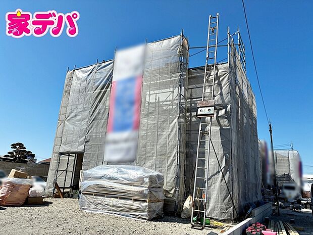 上棟しました。ご見学希望のお客様につきましては同型同仕様の物件にご案内いたします