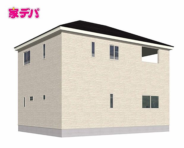 【2号棟】完成予想外観! 完成予想外観は、計画段階の図面を基に描き起こしたもので、形状・色等は実際とは異なる場合があります。詳細はお問い合わせください。