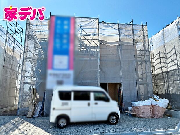 上棟しました。ご見学希望のお客様につきましては同型同仕様の物件にご案内いたします