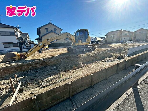 【2号棟】建築予定地です! ・長期優良住宅 ・5LDK ・LDK15.75帖、隣接洋室4.38帖 ・全居室収納完備 ・パントリー ・並列駐車場2台可