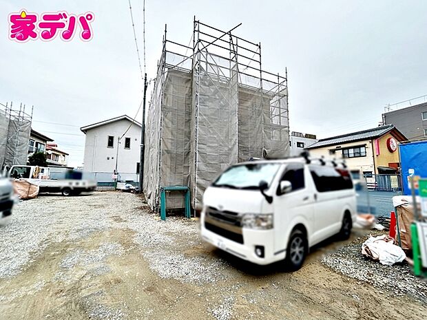 上棟しました。ご見学希望のお客様につきましては同型同仕様の物件にご案内いたします