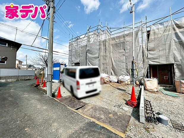 上棟しました。ご見学希望のお客様につきましては同型同仕様の物件にご案内いたします