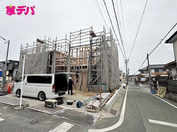 上棟しました!ご見学希望のお客様につきましては現地の他に同社の完成物件にて設備や仕様などご確認いただけます。