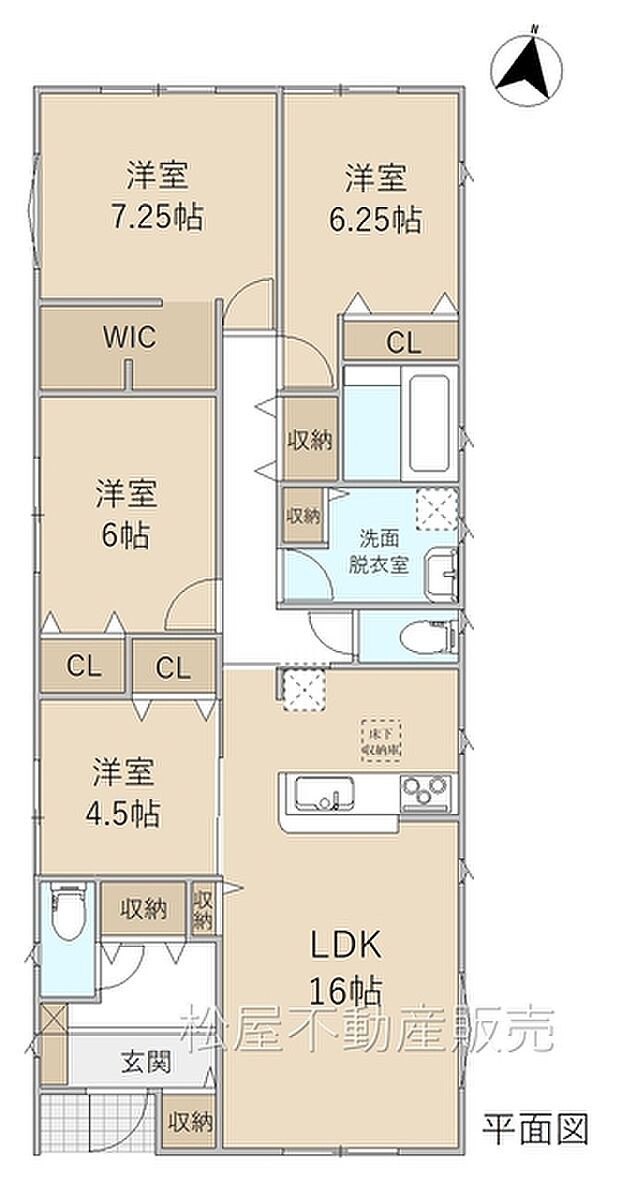 4LDK※図面と現況に相違ある場合には現況優先とします。 