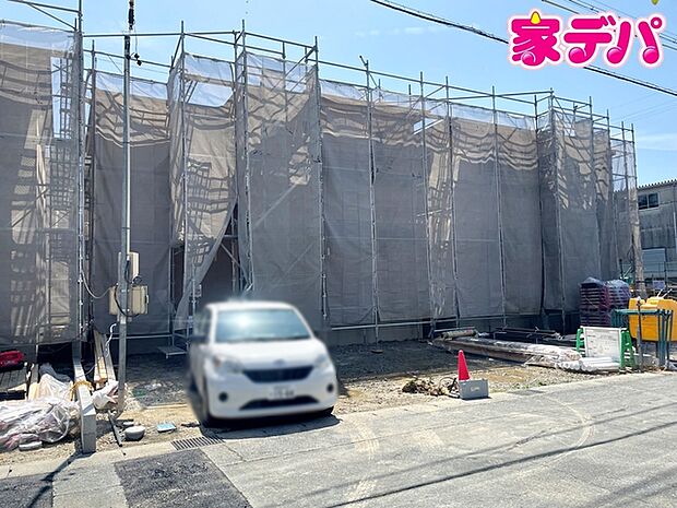 上棟しました。ご見学希望のお客様につきましては同型同仕様の物件にご案内いたします