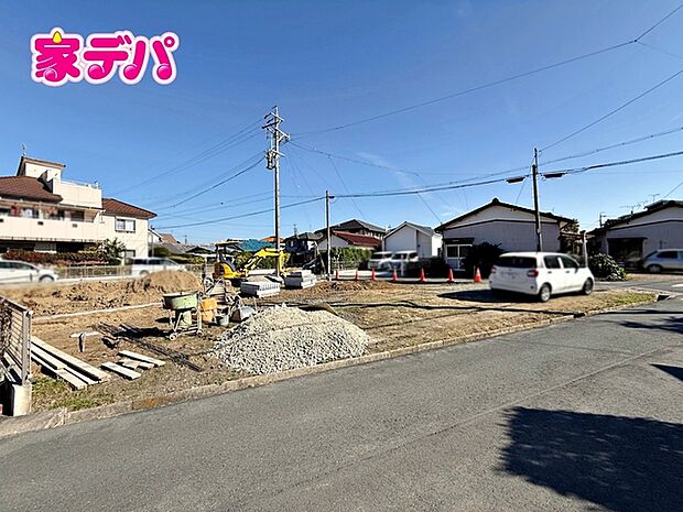 建築予定地です。ご見学希望のお客様につきましては同型同仕様の物件にご案内いたします