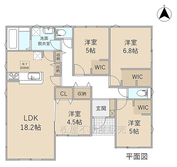 4LDK※図面と現況に相違ある場合には現況優先とします。