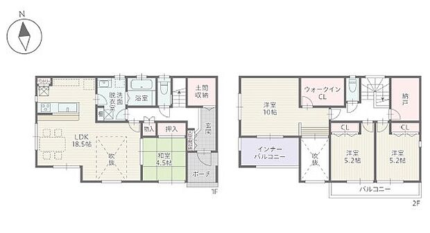 4SLDK ※図面と現況に相違ある場合には現況優先とします。